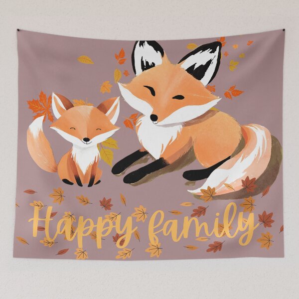Item preview, Fox Family Autumn Bliss designed and sold by Hummy-studio.