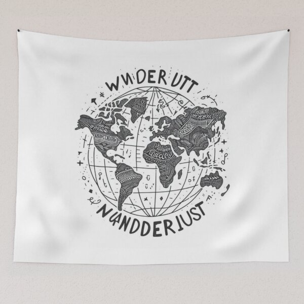 Item preview, Wonder Lust World Map designed and sold by IrsathThaslima.