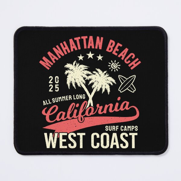 Item preview, Manhattan Beach Surf Camp Surfing Los Angeles County West Coast California designed and sold by eclecTEEq.