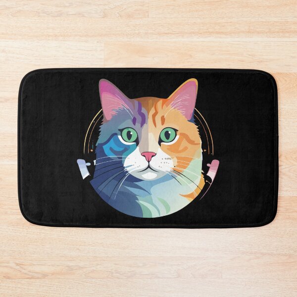Item preview, Colorful Cat Design | Unique and Vibrant Kitty Graphic designed and sold by MDKey DESIGN.