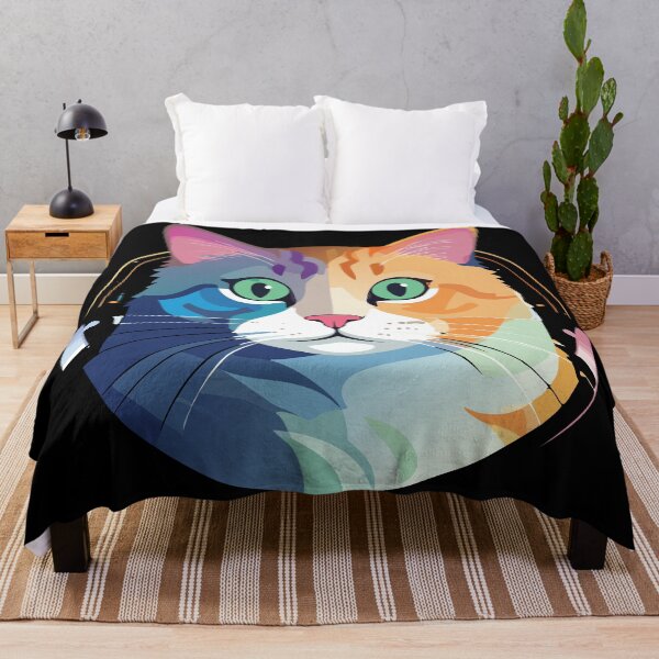 Item preview, Colorful Cat Design | Unique and Vibrant Kitty Graphic designed and sold by MDKey DESIGN.
