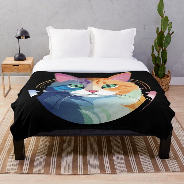 Item preview, Colorful Cat Design | Unique and Vibrant Kitty Graphic designed and sold by MDKey DESIGN.