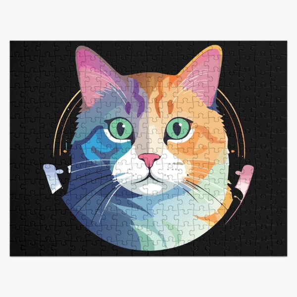 Item preview, Colorful Cat Design | Unique and Vibrant Kitty Graphic designed and sold by MDKey DESIGN.
