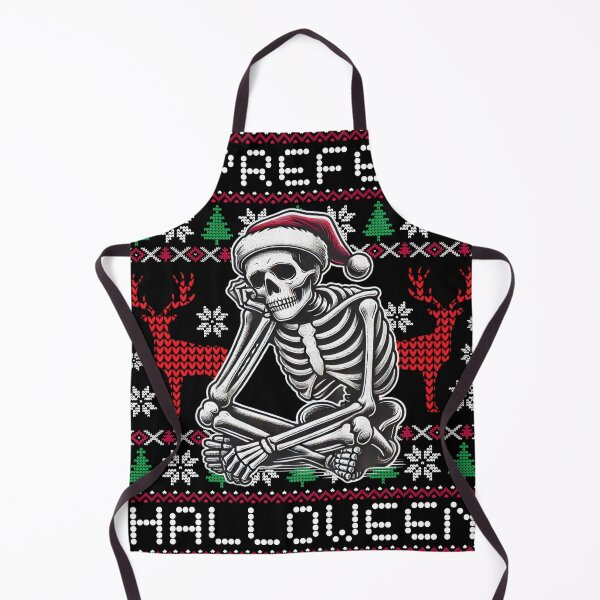 Item preview, I Prefer Halloween Skeleton Funny Ugly Christmas Sweater designed and sold by MegiWu.