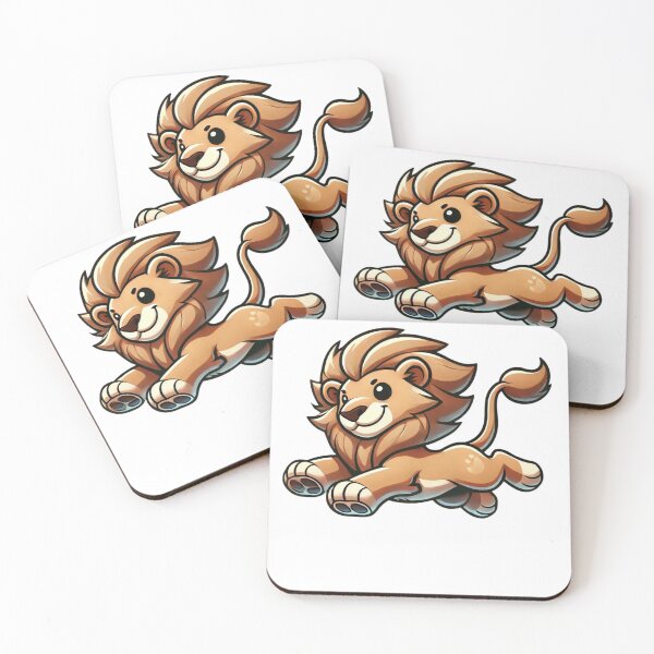 Item preview, Playful Jumping Lion - Cartoon Icon designed and sold by takeng07.