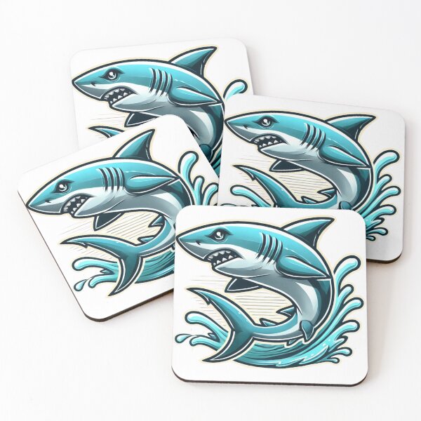 Item preview, Leaping Shark - Cartoon Icon designed and sold by takeng07.