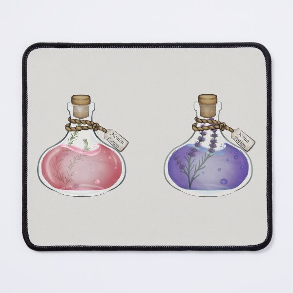 Item preview, Potion Bottles (health and mana) designed and sold by CryptidsCreate.