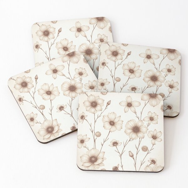Item preview, Aquating Fall Flowers Background. Autumn Floral Pattern. designed and sold by twisted-dot.