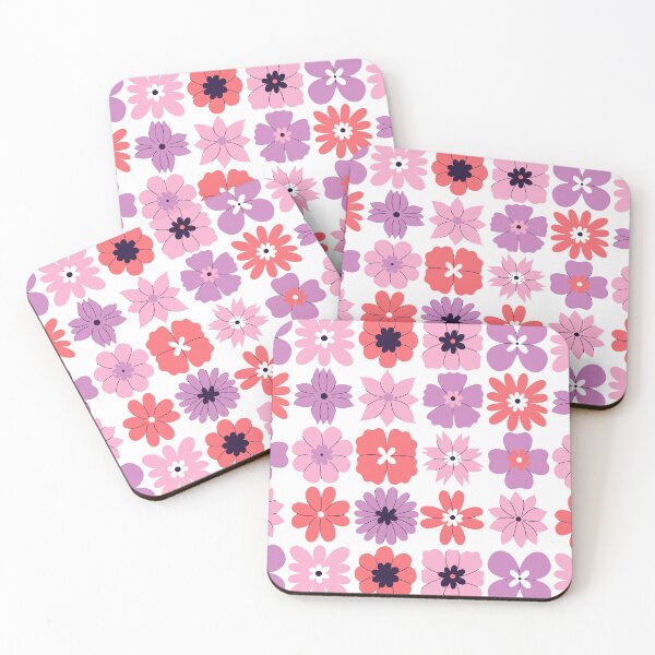 Item preview, pink and red flowers of different shapes designed and sold by burbura.