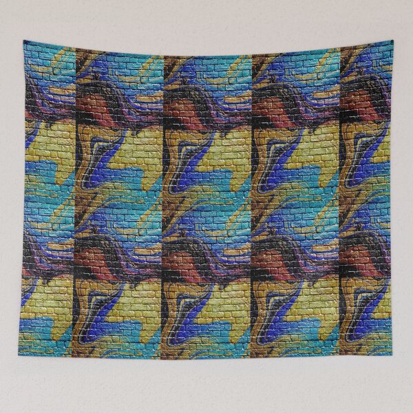 Item preview, Copy of Colorful Bricks Wall Stone Pattern the wall bricks stones pattern designed and sold by Trenddesigns24.