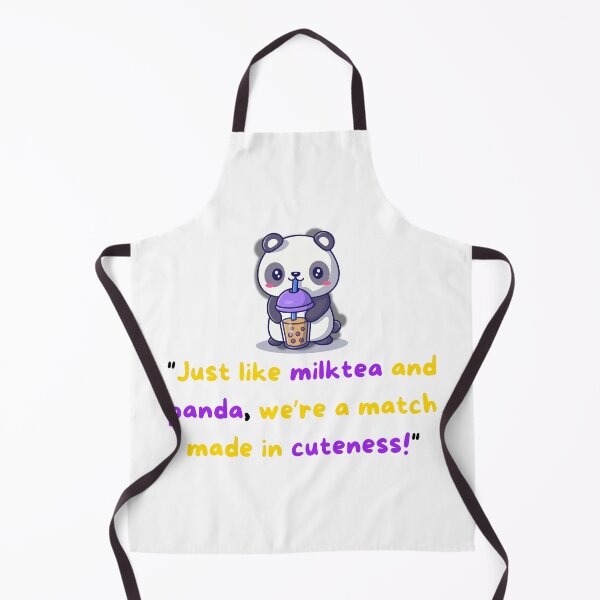 Item preview, Purple and yellow/gold Milk tea and panda Text Minimalist with cute purple milk tea and panda designed and sold by SEVENPRINTS.