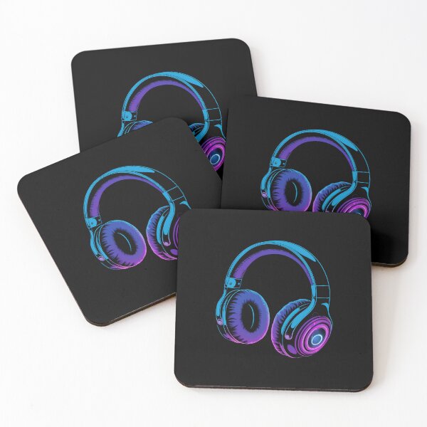 Item preview, Headphones Design for Music Lovers in Vibrant Purple and Blue designed and sold by w1ckerman.