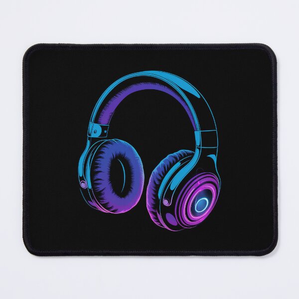 Item preview, Headphones Design for Music Lovers in Vibrant Purple and Blue designed and sold by w1ckerman.