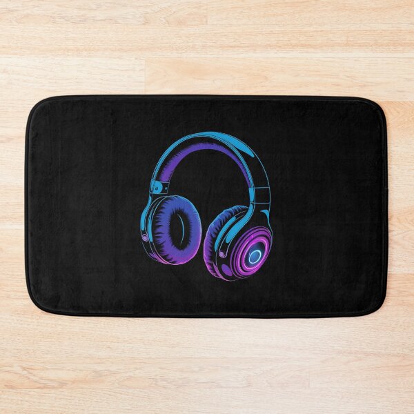 Item preview, Headphones Design for Music Lovers in Vibrant Purple and Blue designed and sold by w1ckerman.
