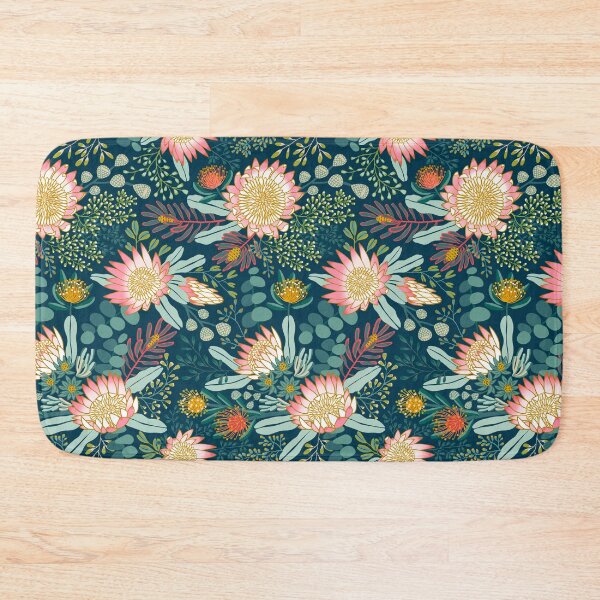 Item preview, Pink King Protea Boho Botanical - Navy designed and sold by TigaTiga.