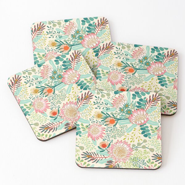 Item preview, Pink King Protea Boho Botanical - Cream designed and sold by TigaTiga.