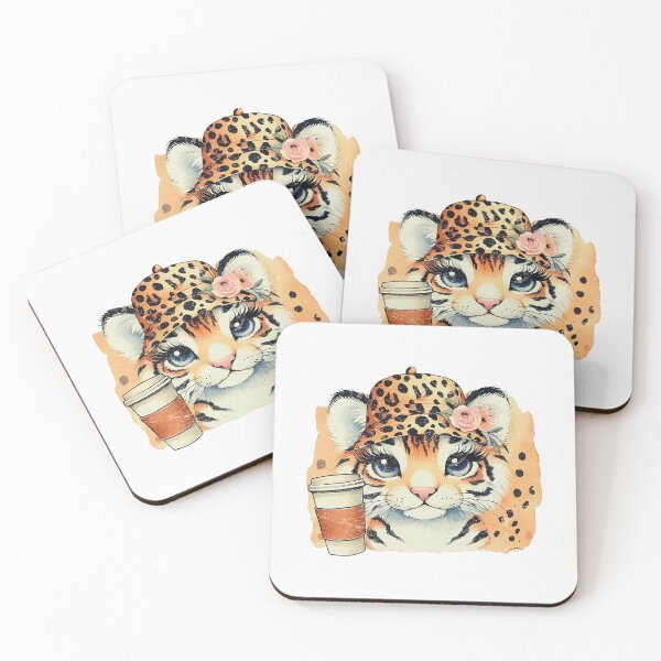Item preview, Cute Tiger And Coffee designed and sold by WanderlustCoCo.