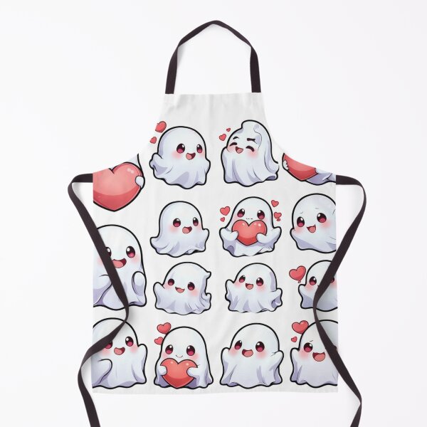 Item preview, Adorable Ghost Emoji Set - Cute Halloween Love Clipart designed and sold by CreativebyTKK.