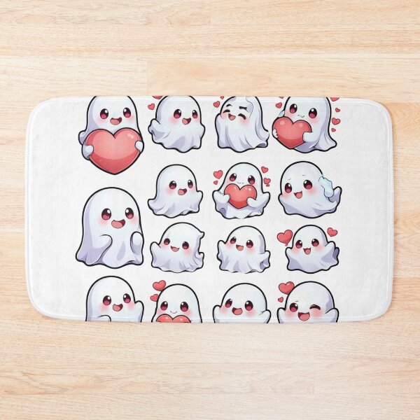 Item preview, Adorable Ghost Emoji Set - Cute Halloween Love Clipart designed and sold by CreativebyTKK.