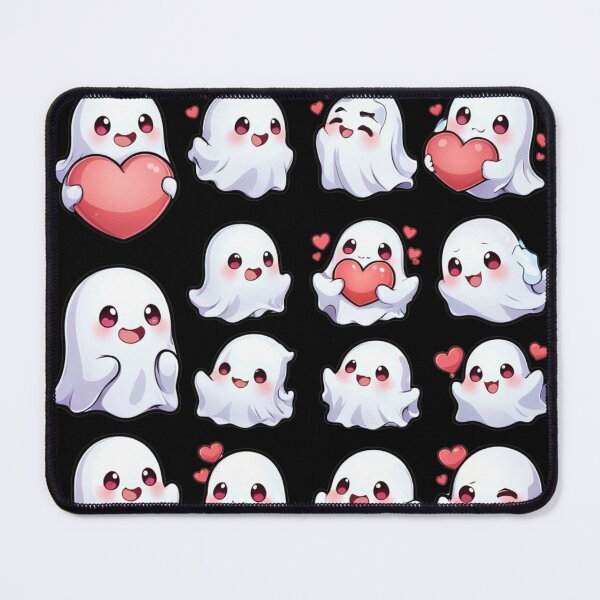 Item preview, Adorable Ghost Emoji Set - Cute Halloween Love Clipart designed and sold by CreativebyTKK.