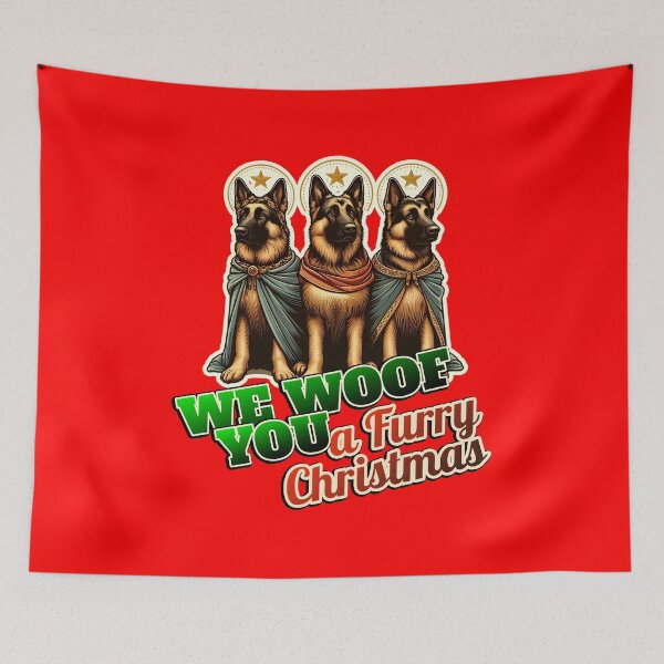 Item preview, German Shepherd Merry Christmas 3 kings designed and sold by ThisDress.
