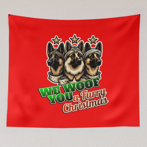 Item preview, German Shepherd Merry Christmas 3 kings designed and sold by ThisDress.