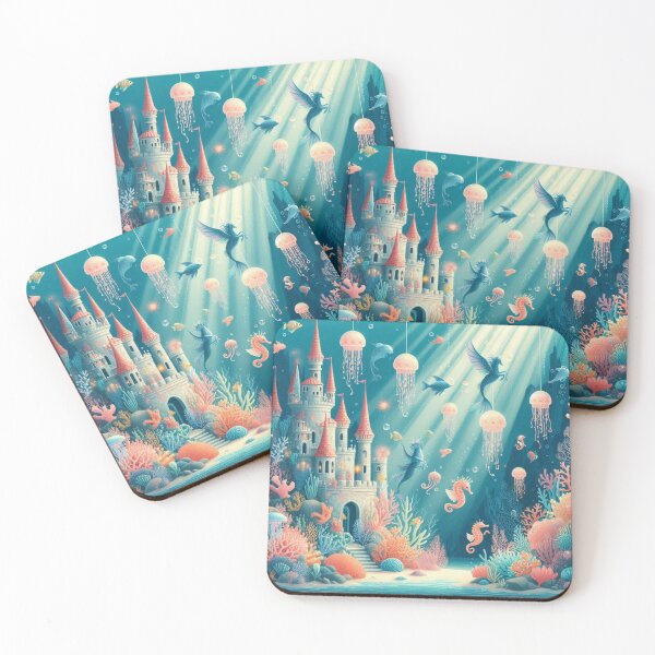 Item preview, coral castle scenery designed and sold by Dominika Farkašová.