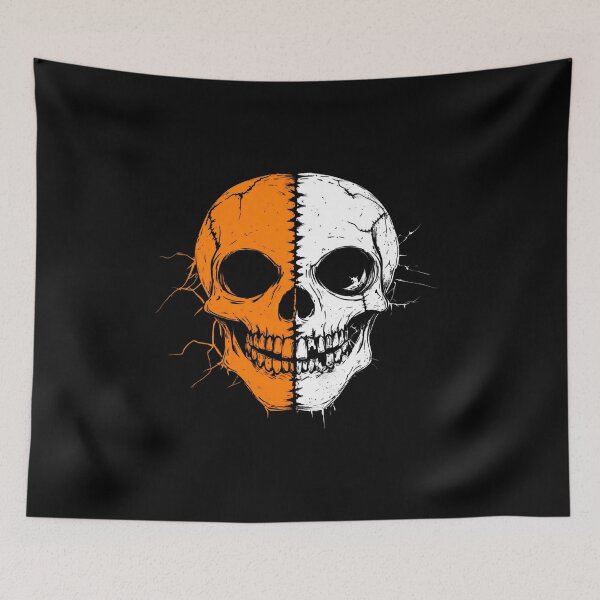Item preview,  Dual-Color Skull Art - Halloween Horror Design designed and sold by CreativebyTKK.