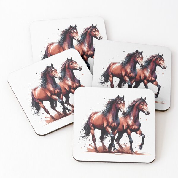 Item preview, Watercolor Horses  designed and sold by WanderlustCoCo.
