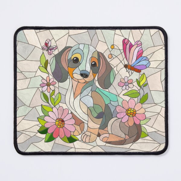 Item preview, Dachshund dog  - Doxie - mosaic art designed and sold by k9printart.