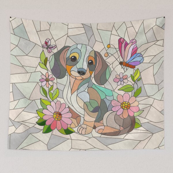 Item preview, Dachshund dog  - Doxie - mosaic art designed and sold by k9printart.