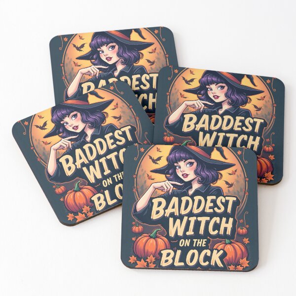 Item preview, Baddest witch on the block – Halloween Wichy Vibes designed and sold by blackbean21.