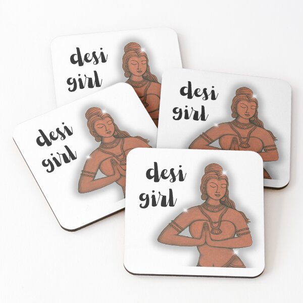 Item preview, Desi Girl Indian Handpainted Apsara Brown Girl Design designed and sold by Amritanagle.