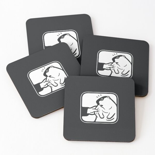 Item preview, A person squishing a cute chonky groundhog. Minimalist art designed and sold by martodesign.