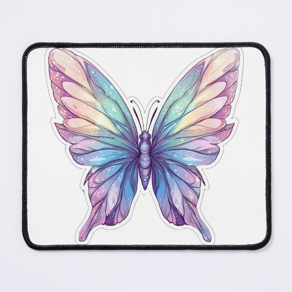 Item preview, Pastel Rainbow Butterfly with Sparkling Cosmic Wings Sticker designed and sold by Liseri.