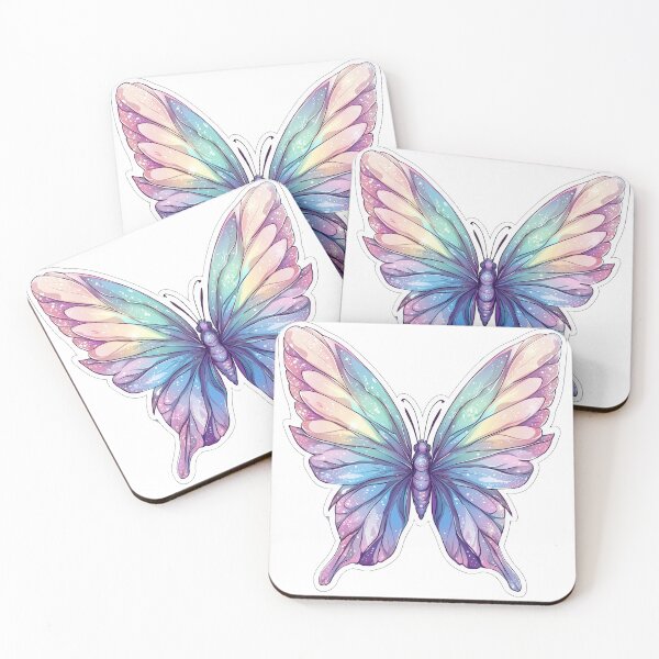 Item preview, Pastel Rainbow Butterfly with Sparkling Cosmic Wings Sticker designed and sold by Liseri.