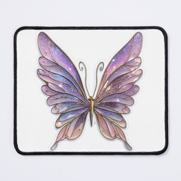 Item preview, Elegant Cosmic Butterfly with Sparkling Golden Accents Sticker designed and sold by Liseri.