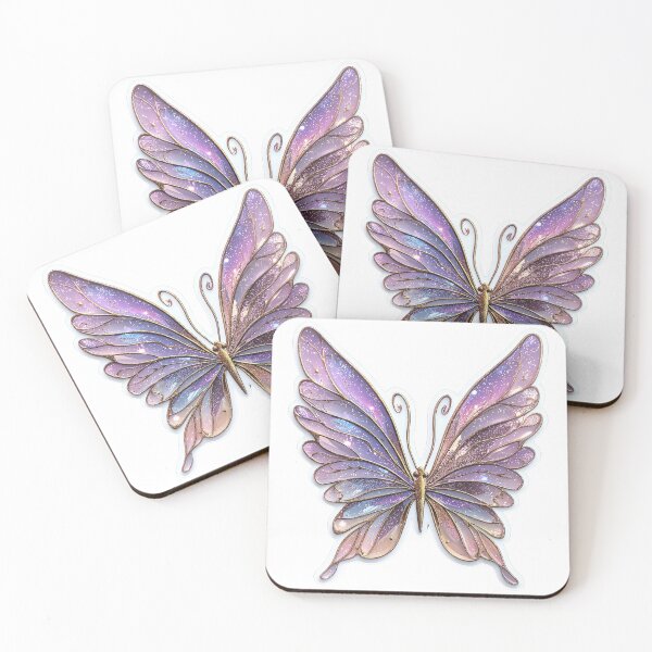 Item preview, Elegant Cosmic Butterfly with Sparkling Golden Accents Sticker designed and sold by Liseri.