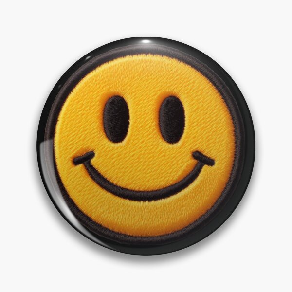 Item preview, Happy Face Patch Embroidery Fabric Stitched Patch designed and sold by HappyPatchClub.
