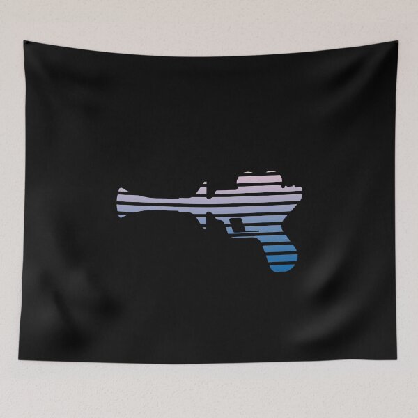 Item preview, Laser Pistol Silhouette Lines Duotone Design designed and sold by Endorfin Garment.