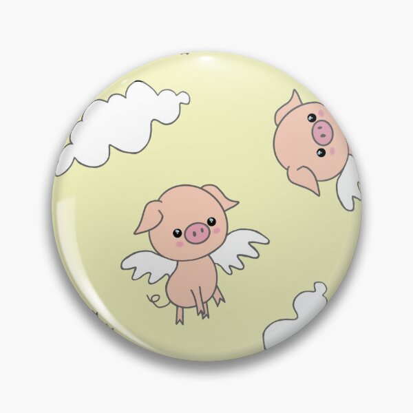 Item preview, When piggies fly lemon yellow  designed and sold by QuirkyCraftz.