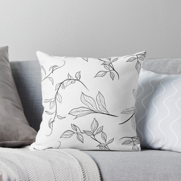 Item preview, Black and white seamless floral pattern with delicate flowers designed and sold by Ammi77.