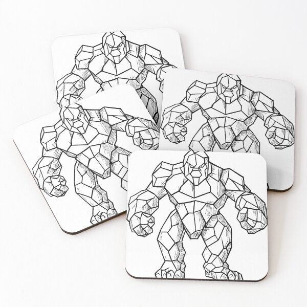 Item preview, The Crystal Golem Line Drawing designed and sold by GeoSketchWear.