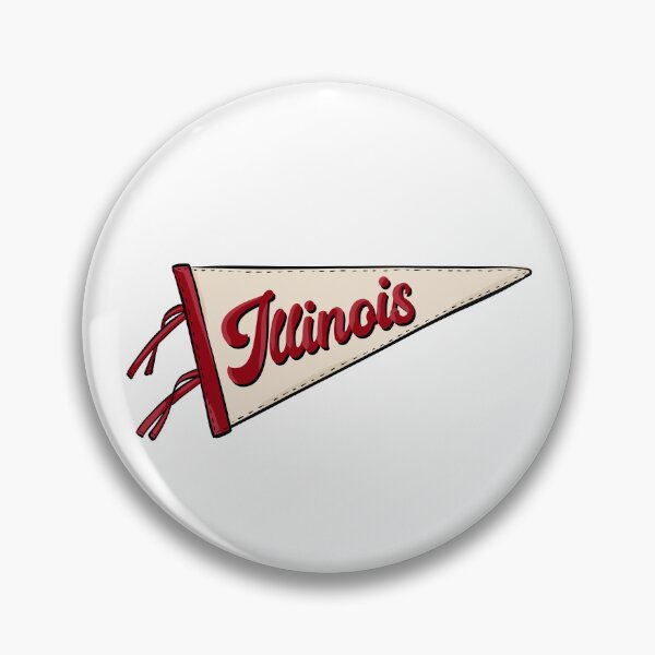 Item preview, Vintage Illinois Pennant Flag designed and sold by Alexandra Jones.