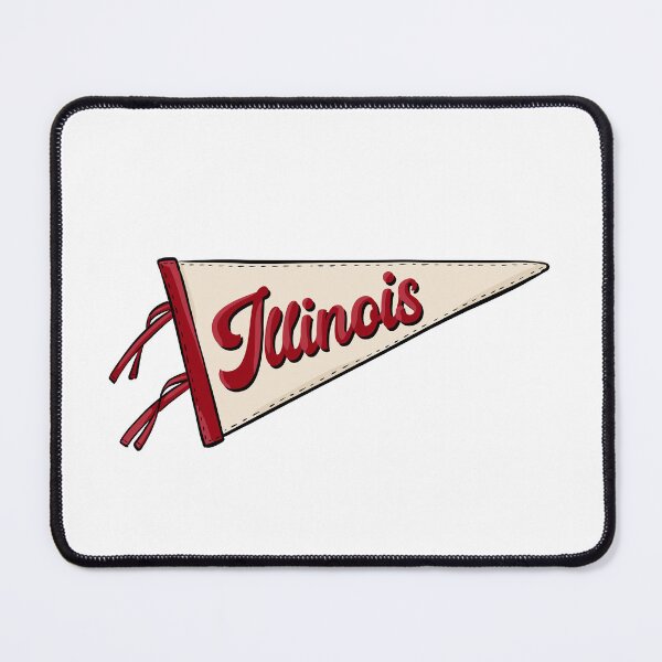 Item preview, Vintage Illinois Pennant Flag designed and sold by Alexandra Jones.