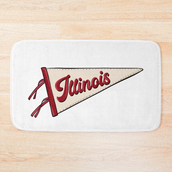 Item preview, Vintage Illinois Pennant Flag designed and sold by Alexandra Jones.