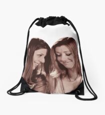 Willow & Tara - Sepia Under Your Spell, Buffy the Vampire Slayer, BtVS, 90s, Joss Whedon, Sunnydale, LGBTQ, Gay Pride, Tara Maclay, Willow Rosenberg Drawstring Bag