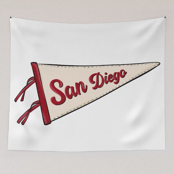Item preview, Vintage San Diego Pennant Flag designed and sold by Alexandra Jones.