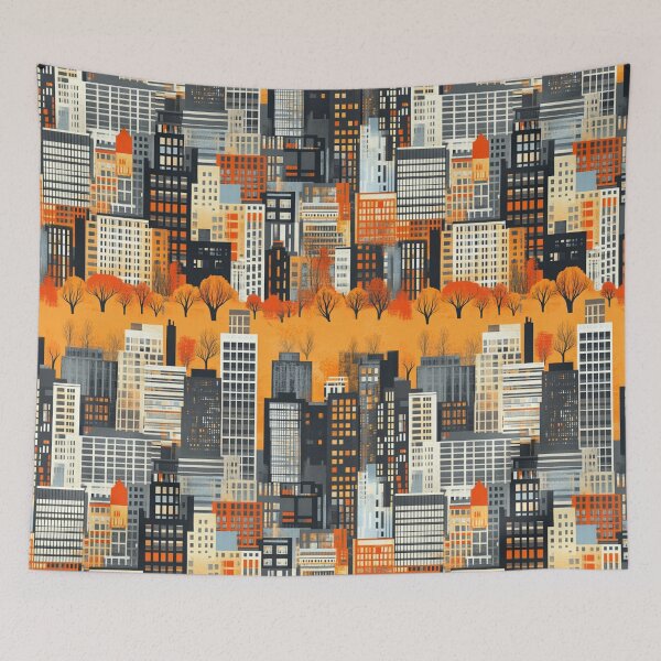 Item preview, Urban landscapes yellow tone designed and sold by mind-coloring.