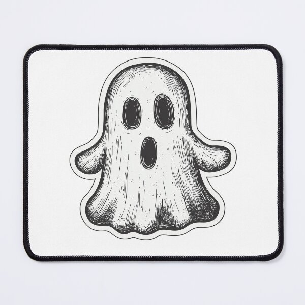 Item preview, Classic Halloween Ghost Sticker in Black and White designed and sold by Liseri.